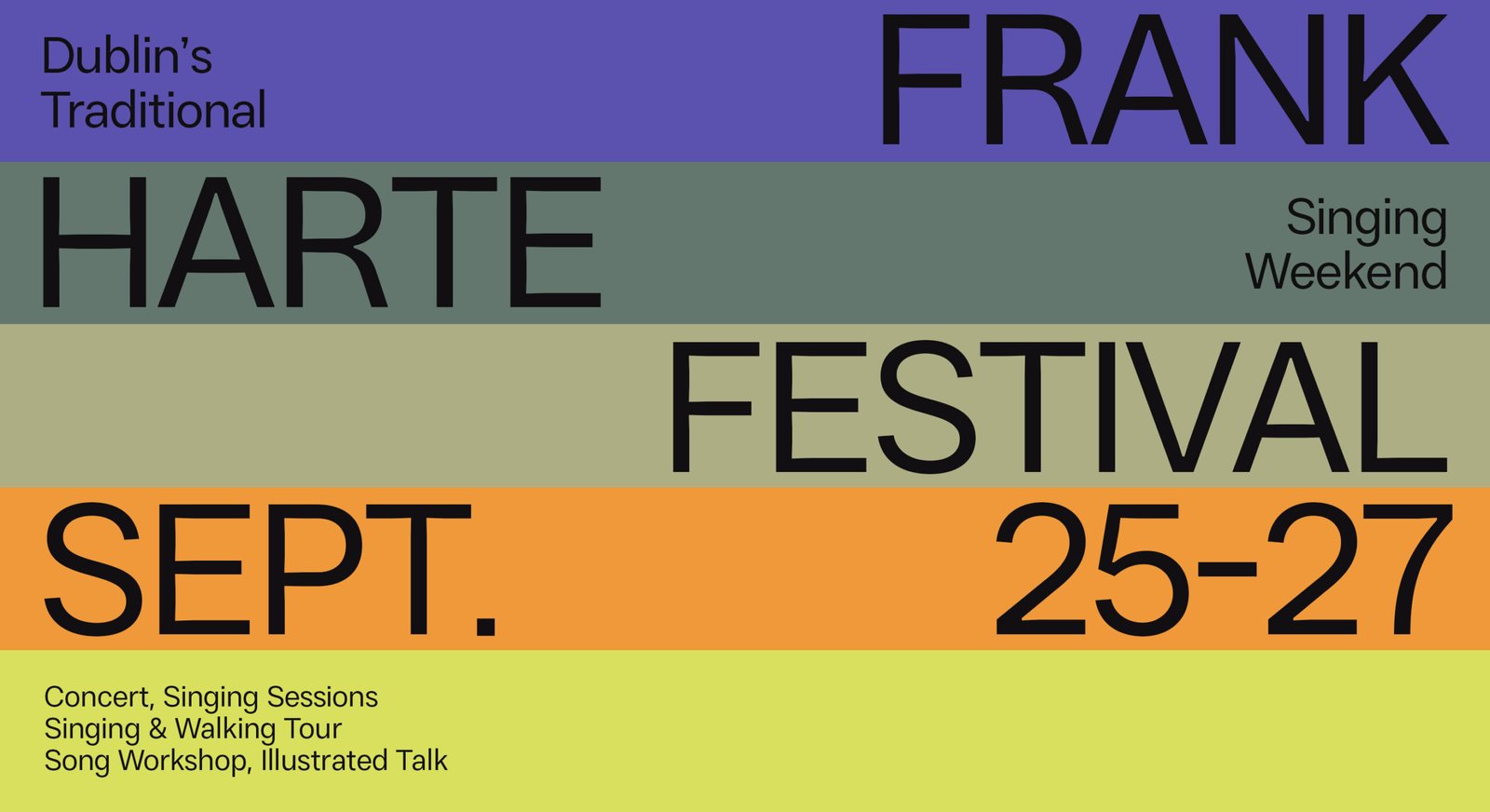 Féile Frank Harte 2026: a Dublin guide to traditional singing, 25–27 September